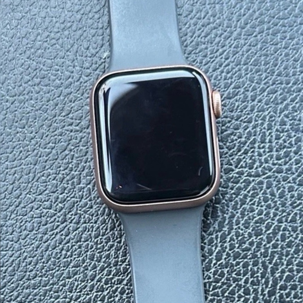 Apple Smartwatch with Rose Gold Case and Gray Band